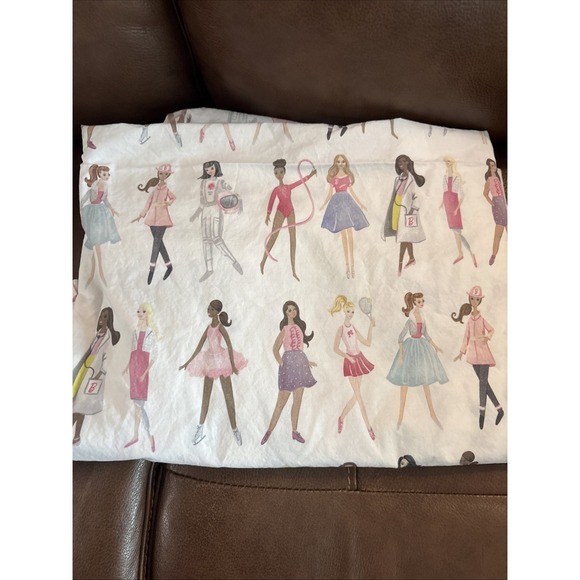 Pottery Barn Other - POTTERY BARN Kids Barbie TWIN Organic Cotton FLAT‎  Sheet  only  Multicolor